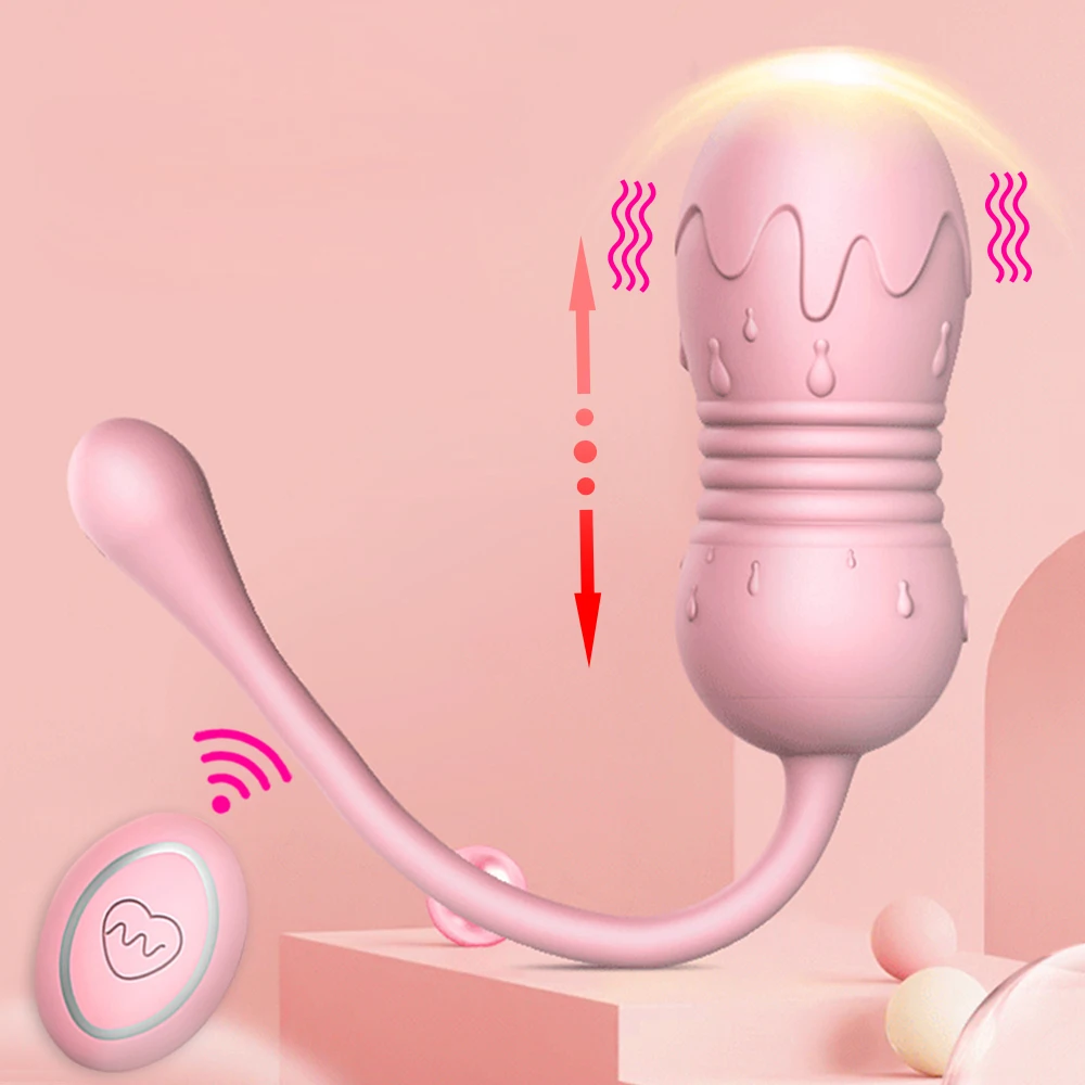 Teleskopsko Vibrator za Ženske Vaginalne Žogo Daljinski upravljalnik Vibracijsko Jajce Stimulator Klitorisa in G-Spot Masaža Bullet Vibrator, Vibrator