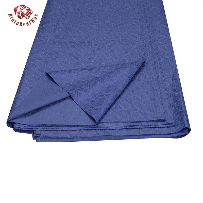 Temno Modra Poliester Žakarske Tkanine Bazin Riche Barva Material za Šivanje Moške Haljo Oblačila 5 Metrov/Veliko Krpo CS3270