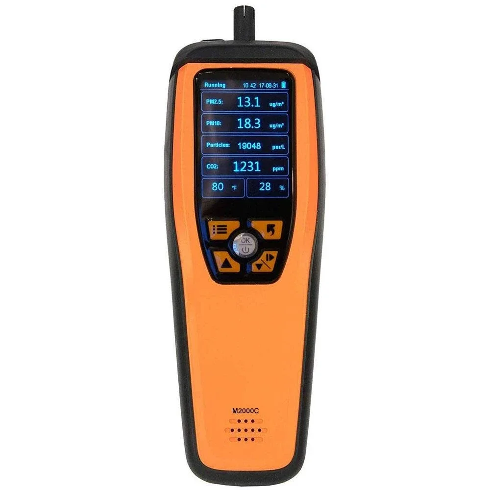 Temtop M2000C Kakovosti Zraka Monitor za PM2.5 PM10 Delci CO2, Temperatura Vlažnost settable Zvočni Alarm Enostavno Kalibracijo