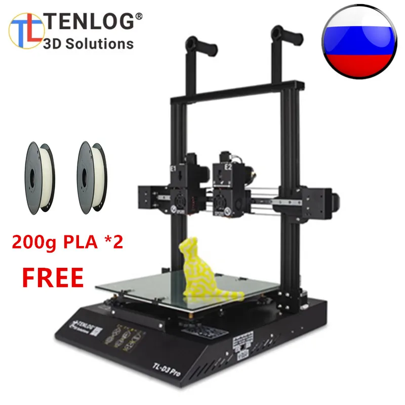 TENLOG TL-D3 Pro 3D Tiskalnik Neodvisni Dvojno Iztiskanje Dvojno Z-os Podpora Žarilno Detection Funkcija za Nadaljevanje predvajanja Dostava od Rus