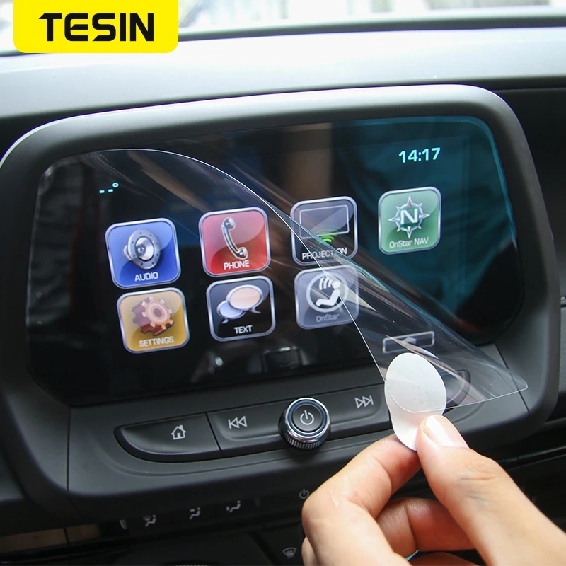 TESIN Avto Medija Zaščitnik Zaslon Zaslon Zaščitna folija, Primerna za 8 Palčni Zaslon za Chevrolet Camaro 2017+ Notranja Oprema