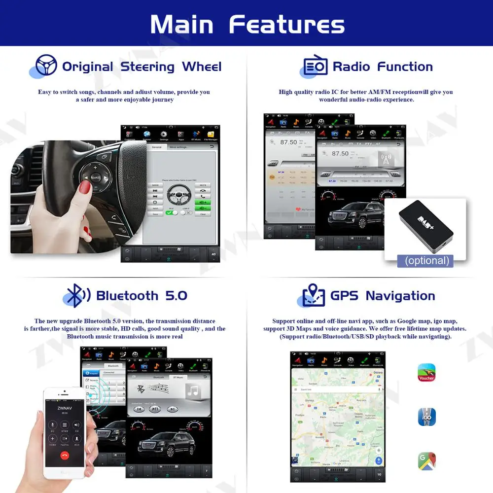 Tesla Slog Zaslon Android 9.0 Avto Multimedijski Predvajalnik Za Opel ASTRA J 2012 2013 GPS Navigacijo, Audio stereo Radio vodja enote