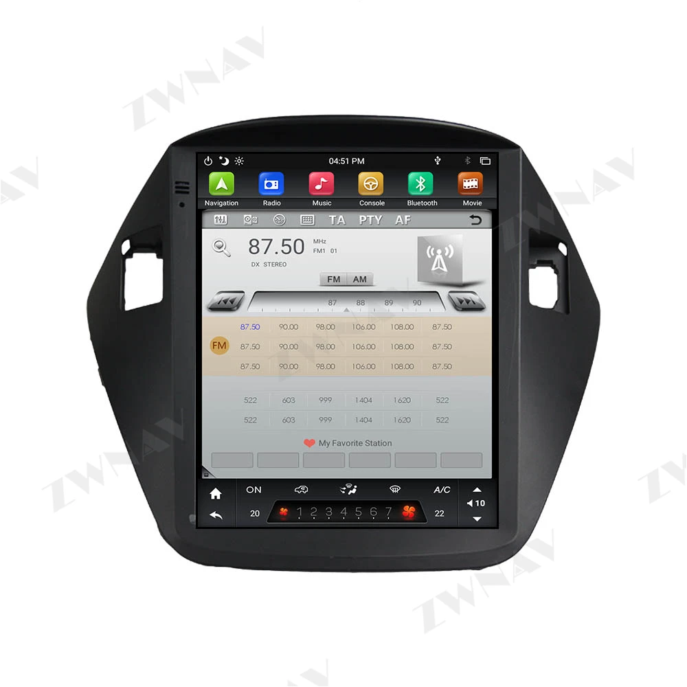 Tesla zaslon Android 9 Avto Multimedijski Predvajalnik Za HYundai IX35 Tuscon 2010-avto BT GPS Navi Auto radio audio stereo vodja enote