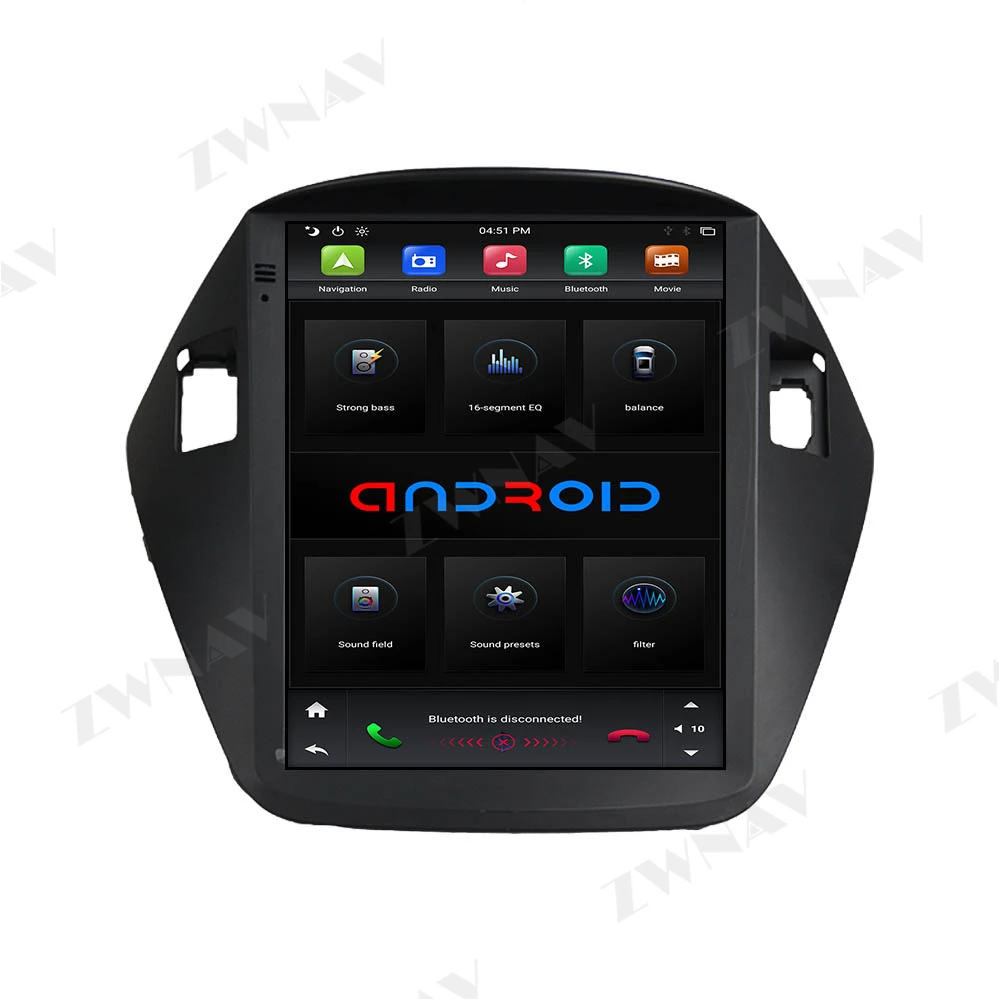 Tesla zaslon Android 9 Avto Multimedijski Predvajalnik Za HYundai IX35 Tuscon 2010-avto BT GPS Navi Auto radio audio stereo vodja enote