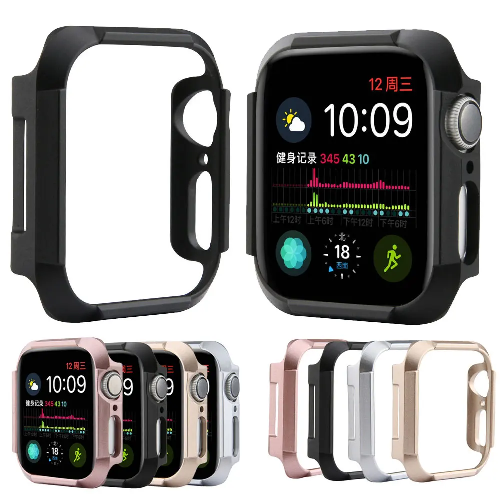 Težko Shockproof primeru cover Za apple watch 4 44 mm 40 mm oklep Slim odbijača Za apple watch Okvir Za iwatch