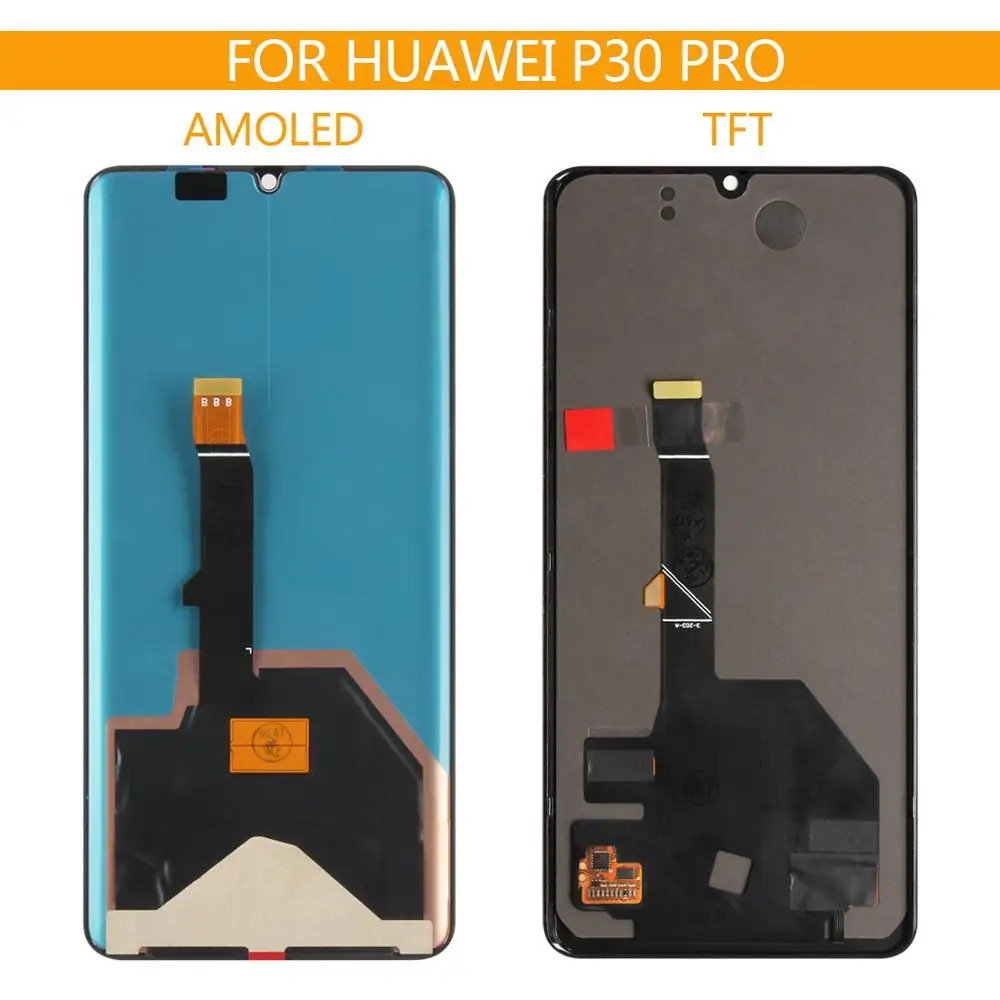 TFT Za Huawei P30 Pro LCD VOG-L29 Dotik Steklena Plošča, Nadomestnih Delov Za Huawei P30 Pro Zaslon Senzor za Zaslon VOG-L04