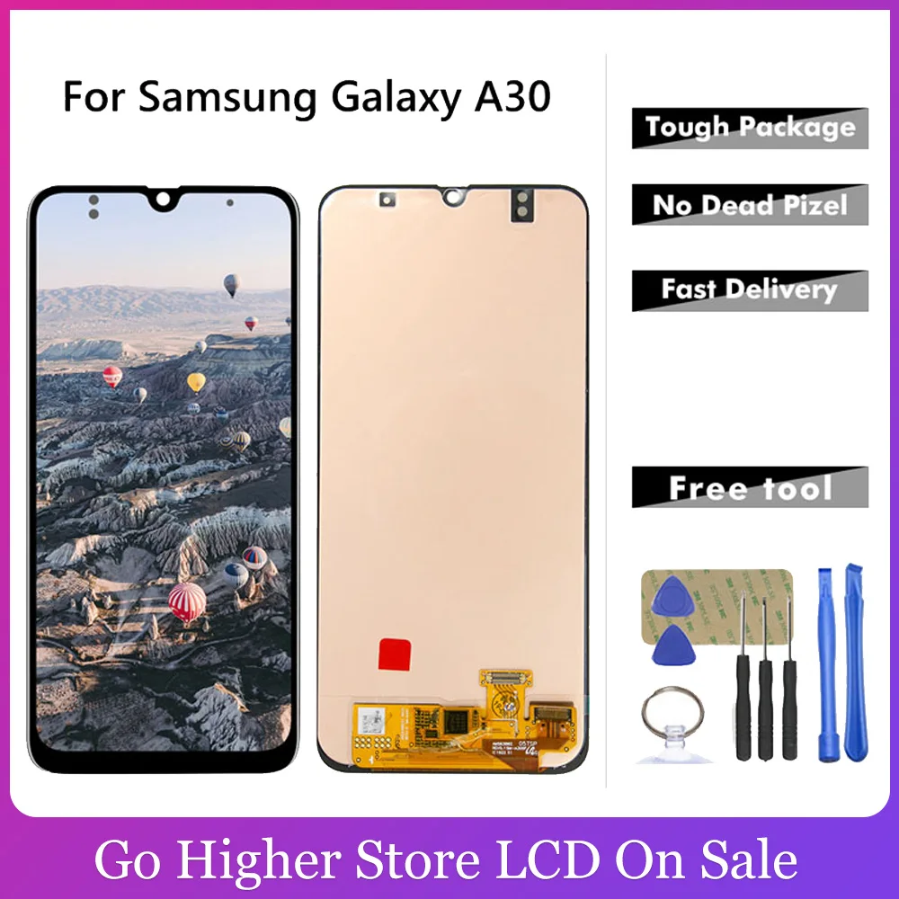 TFT Za Samsung Galaxy A30 2019 A305 SM-A305FN/DS A305F/DS A305 LCD-Zaslon, Zaslon na Dotik, Računalnike Skupščine