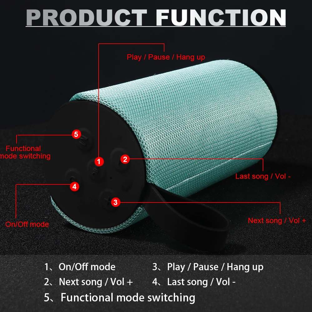 TG Bluetooth Zvočnik Prenosni Zunanji Zvočnik Brezžični Mini Stolpec 3D 10W Stereo Glasbe Surround Podpora FM TFCard Bas Box
