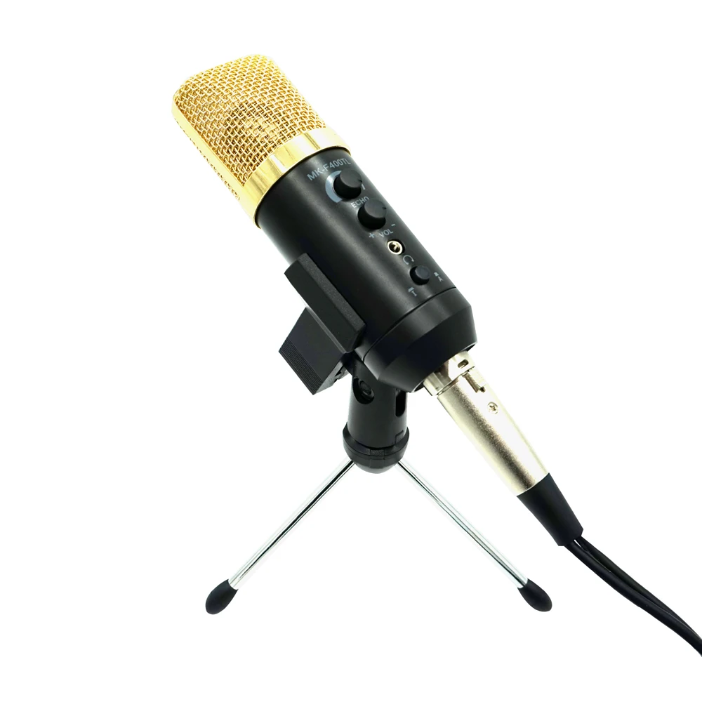 TGETH MK-F400TL / MK-F500TL Studio Mikrofon Kondenzatorski USB Snemanje Zvoka Dodaj Stojalo Prost Gonilnik Za Mobilni Telefon, Računalnik