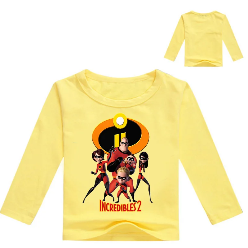 The Incredibles 2 Fantje Fantje Dolgo Rokavi Vrhovi Risanka Sodijo majice za otroke majica Otroška T majica jeseni fant obleke
