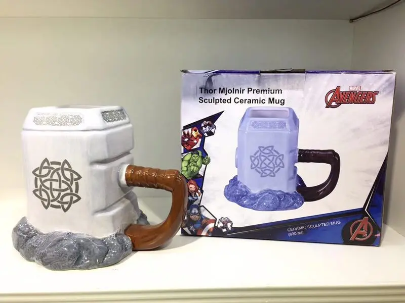 Thor kave skodelice keramični kladivo oblikovane skodelice in skodelice, velike zmogljivosti, znamke creative drinkware