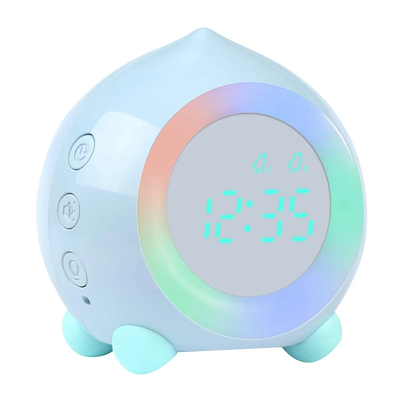 Tihi Alarm Clock Digital za Otroke LED Luči,z Zbudi Funkcije