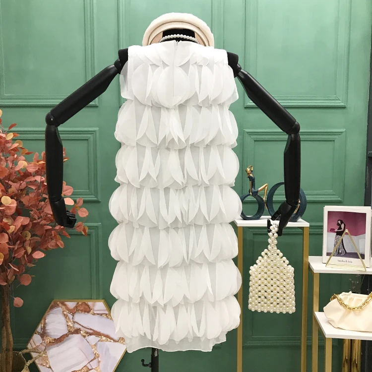 Til Pregleden Večplastna torto obleka elegantna 2020 poletje novo šifon visoko pasu mid-dolžina Ruffles Obleko Za Ženske Ulične