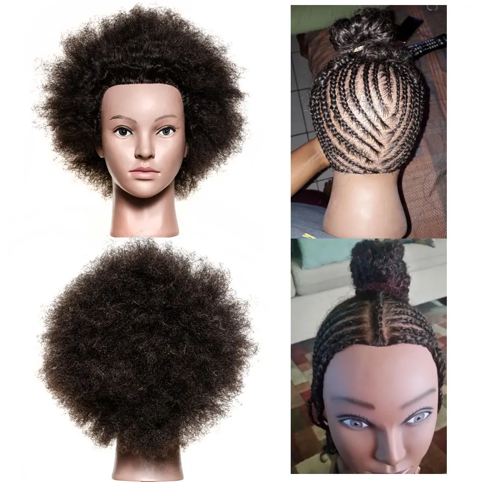 Tinashe Lepoto Usposabljanje Manekenka Glavo Z Afro Frizer Lutka Afro Lase Manikin S Človeških Las Glavo Za Kratke Lase Styling