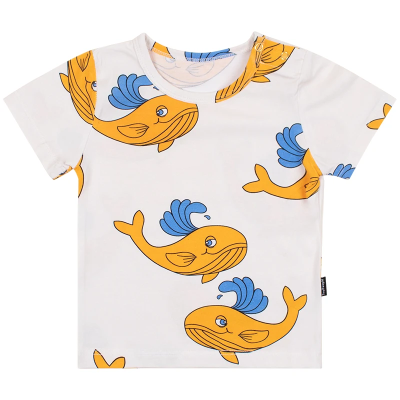 TinyPeople nov modni baby t-shirt Fantje poletnih oblačil Bombaž risanka tiskanja Girls srčkan kratek rokav plašč otrok oblačila otroci darilo