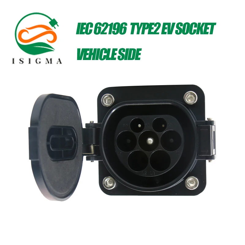 Tip 2 3phase 32A vtičnico EV IEC62196 polnjenje Vtičnico Evropski standard Tip 2 priključek brez kabla za EV polnjenje