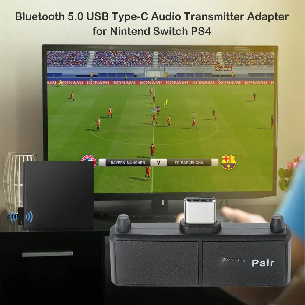 Tip-C Brezžični Bluetooth 5.0 Stereo Audio (Stereo zvok Oddajnik USB Adapter z Mic za Nintend Stikalo PS4