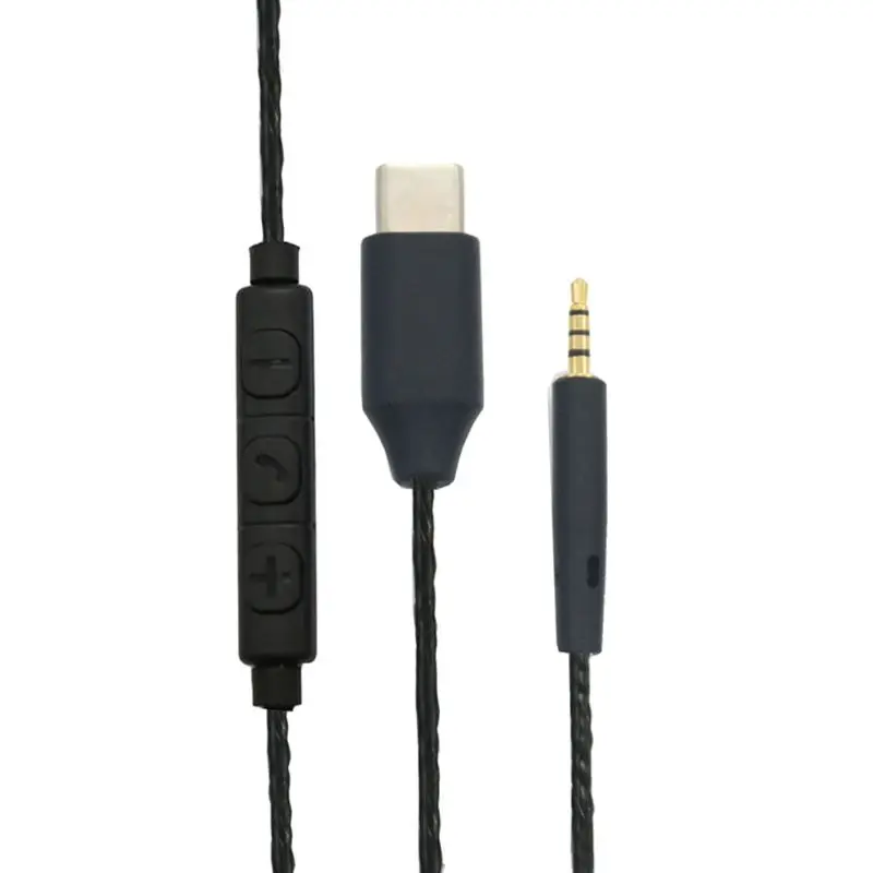 TIP-C Slušalke Kabel z Mikrofonom za VE-SE QC25 QC35 za AKG Y40 Y50 Y45