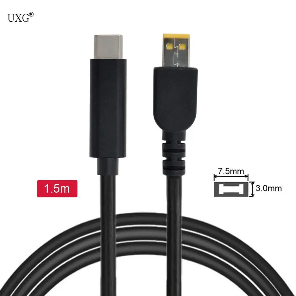 Tip C USB-C Moški 7,5*3,0 mm Vtič DC12V PD Emulator Sproži Polnjenje Kabel za ThinkPad 10 & Helix2