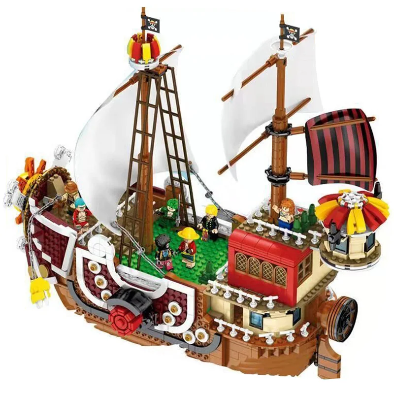 Tisoč Sončnih Ladje, Pirate Čoln Ustvarjalca Model Gradniki 1484 Kos Opeke Fantje Rojstni Dan Darila Otroci Igrače Za Otroke
