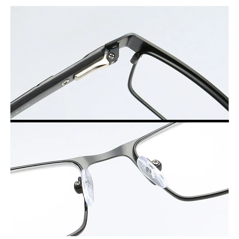 Titanove Zlitine Obravnavi Očala Črna, Siva Kovinski Okvir Kvadratnih Presbyopia Očala Za Moške +1.0 +1.5 +2.0 +2.5 +3.0 +3.5 +4.0 R070