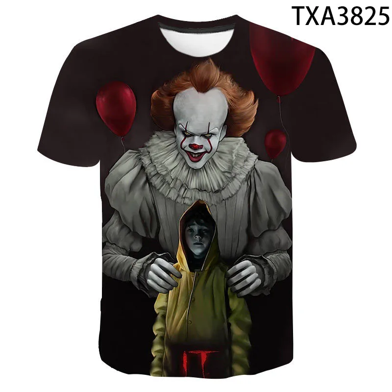 TO: Poglavje Dva 3D Tiskanih Majica s kratkimi rokavi Moški Ženske Otroci Poletje Klovn Triler Terorističnih Film Priložnostne Joker T-shirt Kul Vrhovi Tees