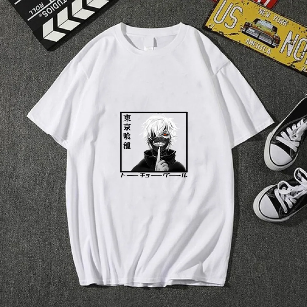 Tokio Ghoul T-shirt Moda Anime Element Kratek Rokav Svoboden Moški in Ženski spol