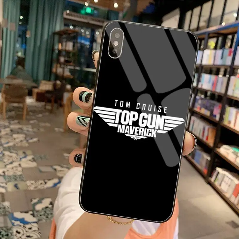 Top Gun Maverick Tom Cruise Telefon Primeru Zajema Kaljeno Steklo Za iPhone 11 XR Pro XS MAX 8 X 7 6S 6 Plus SE 2020 primeru