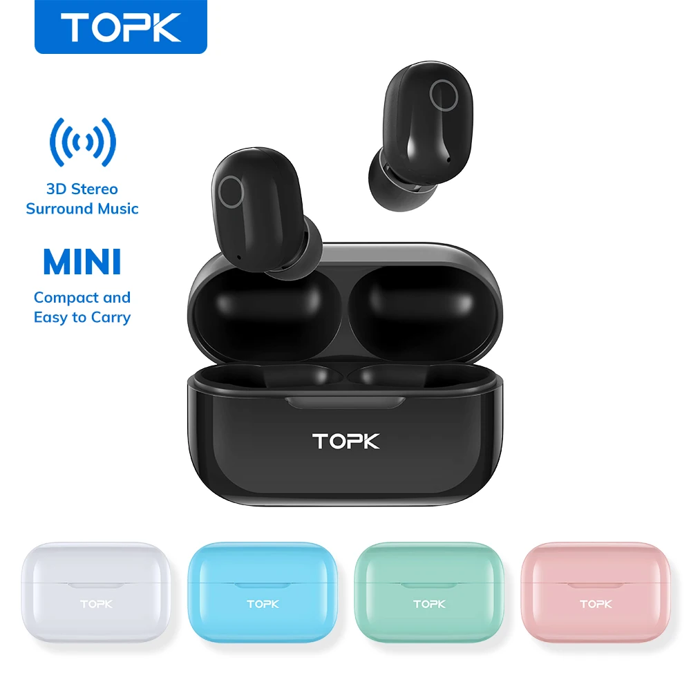TOPK T12 TWS Bluetooth Slušalke Brezžične Slušalke Res Brezžične Bluetooth Slušalke TWS V Uho Stereo Slušalke