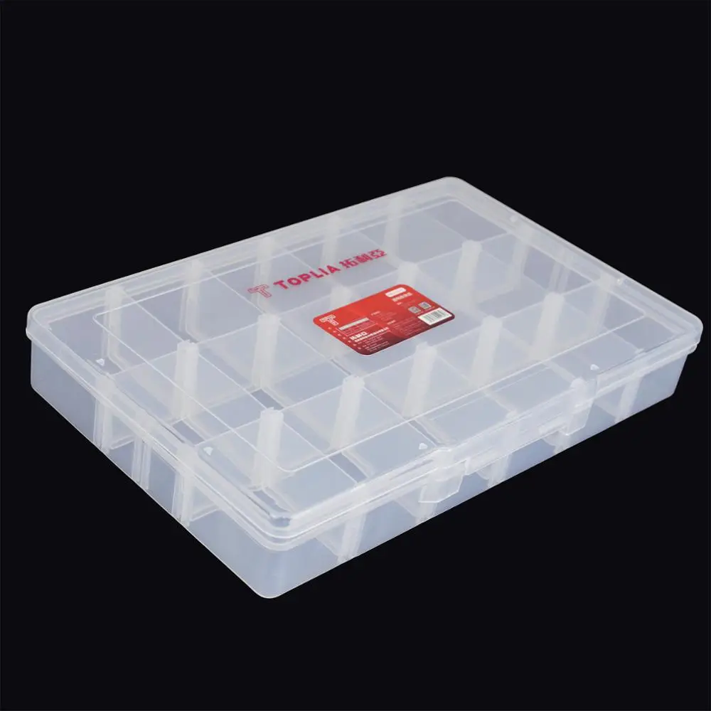 TOPLIA RB011011 Pregleden Škatla za Shranjevanje,18 Slots Celice Prenosni Nakit Škatla za Orodje Posodo Deli Vijak Komponenta Škatla za Shranjevanje