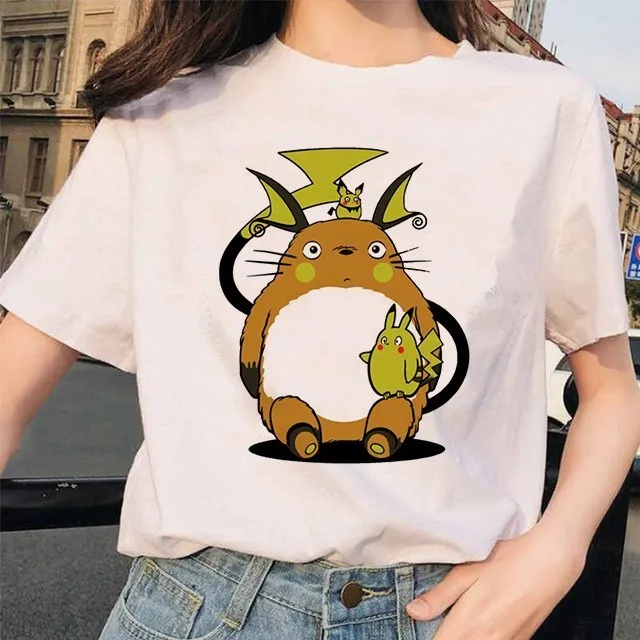 Totoro Duha Proč majica Hayao Miyazaki risanka Studio Ghibli femme ženske Japonski Anime tshirt t-shirt oblačila ženski Anime