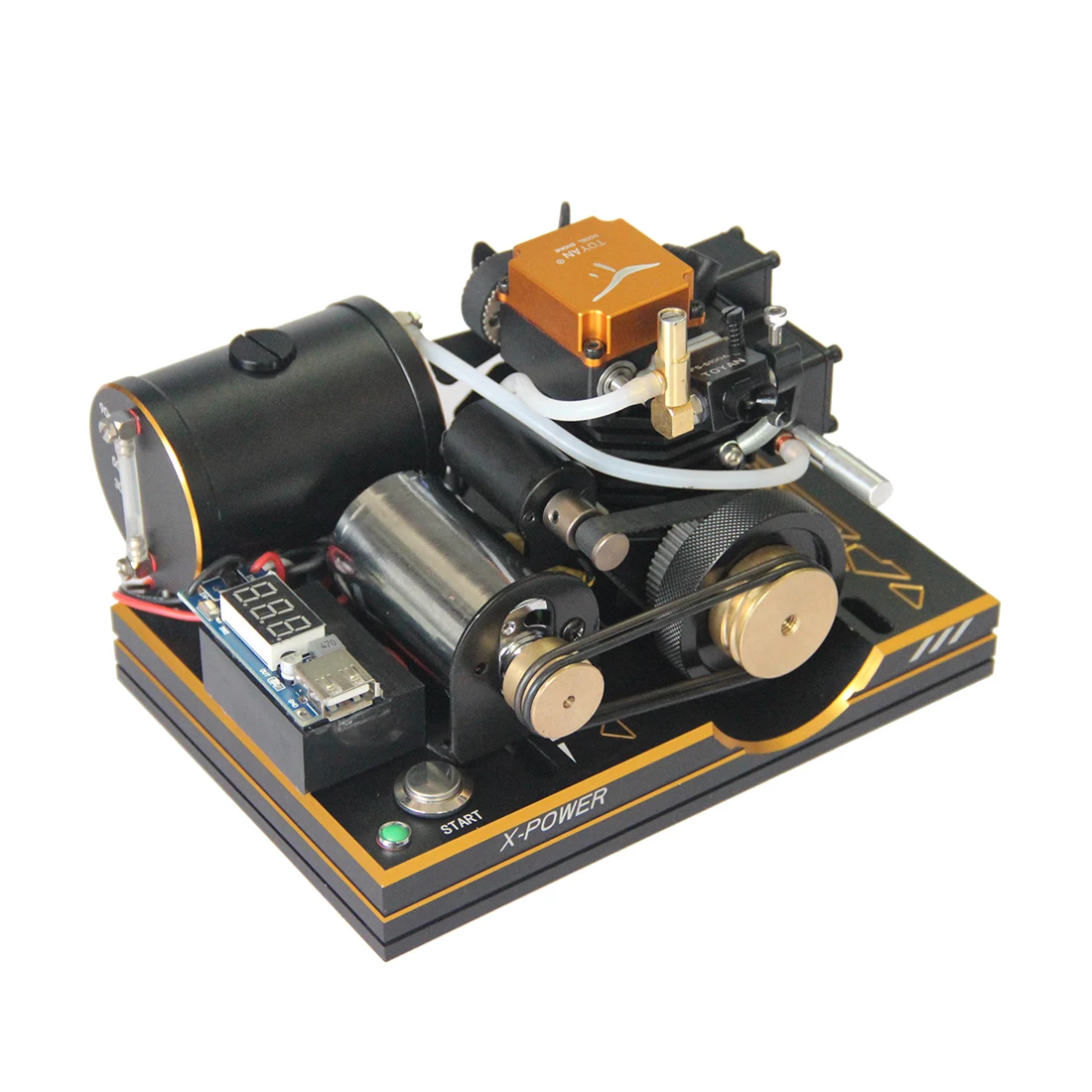 TOYAN En Cilinder, 4-takt Metanol Motor 12V En gumb Start Generator Model z Mobilnega Telefona Polnjenje Digitalni Displayer