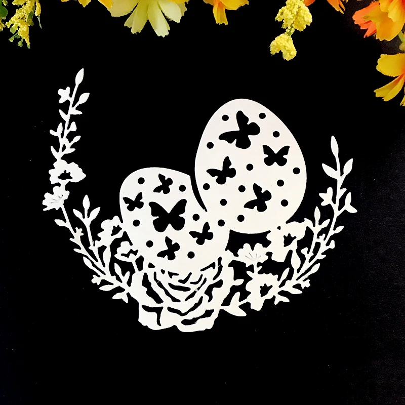 TP Ogljikovega Jekla Velikonočna Jajca Cvetje Rezanje Umre Reliefi Matrica Predloge Plesni Papir DIY Umetnostne Obrti Album Knjiga Kartico Dekor