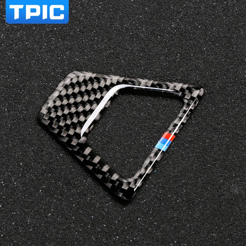 TPIC Notranja Oprema ogljikovih vlaken M slog opozorilna Lučka gumb zajema Okras avto nalepke Za BMW Serije 5 G30