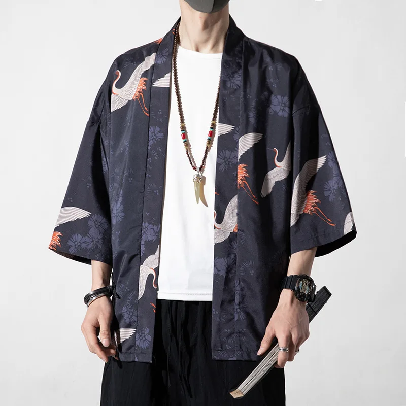 Tradicionalni Tiskanja Jopico Nekaj Kimonos Japonski Kimono Moških Yukata Ženske Harajuku Plaži Ohlapno, Tanko Srajco Coat Plus Velikost 5XL