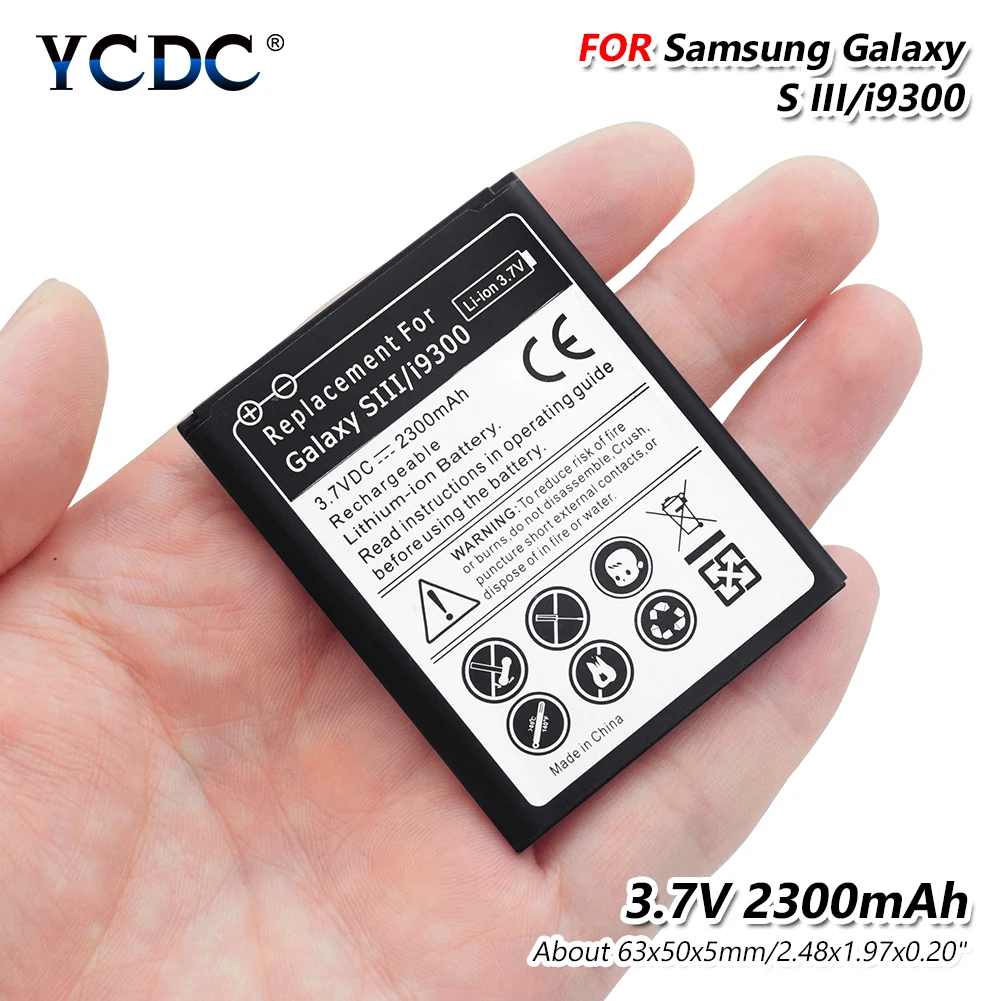 Trajno 3,7 V 2300mAh Polnilne Baterije, mobilni telefon, Li-Ion, Litij-Akumulator Zamenjava Za Samsung Galaxy S3 GT-i9300 I747