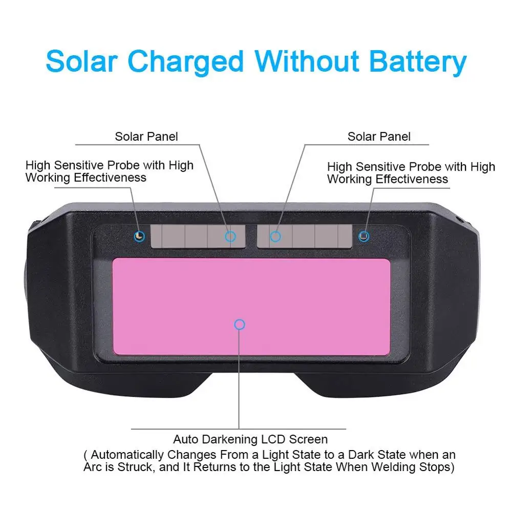 Trajno Solar Powered Auto Temnenje Varilne Maske, Čelada, Očala Očala za Varilce Loka PC Očala Za Varjenje Varstvo