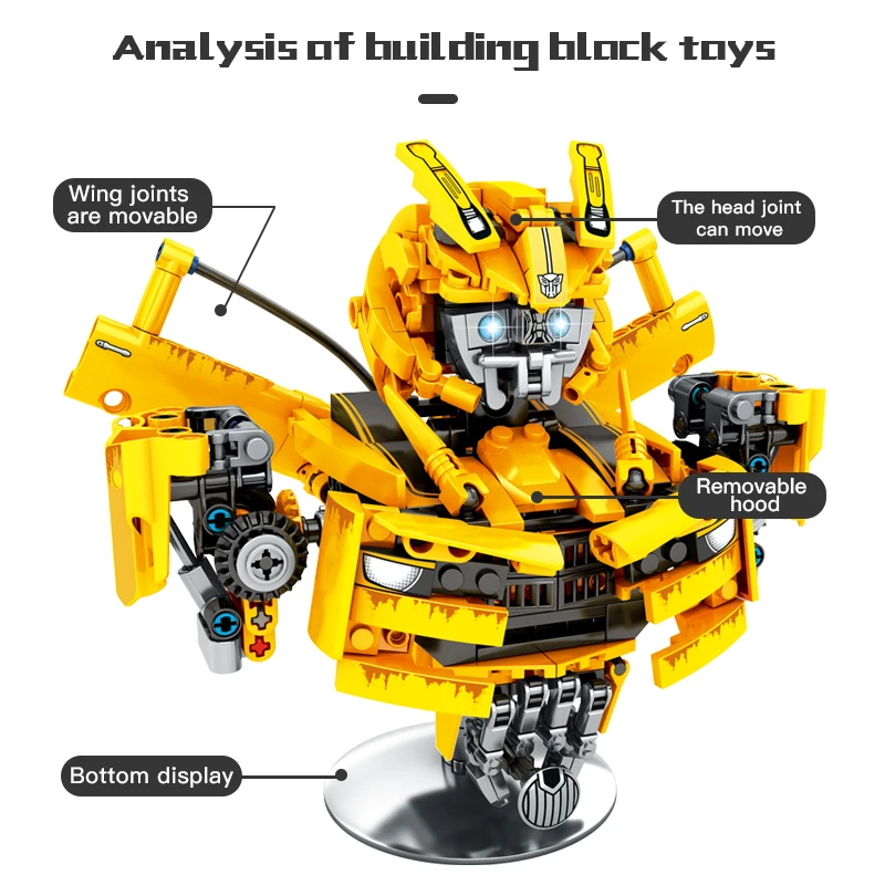 Transformatorji Robot DIY gradniki Optimus Prime Bumbar Super Junaki Tehnika zidarske Opeke Igrače za Otroke Darila