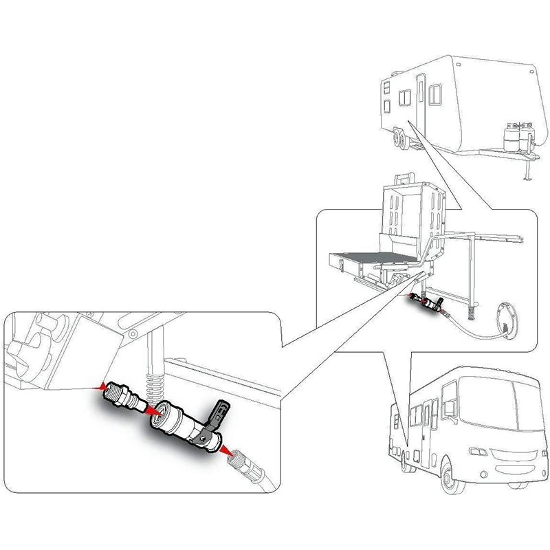 Trdni Brass RV Propana Quick Connect Tok Zemeljski Plin 1/4 flowtronic zaporni Ventil&Moški