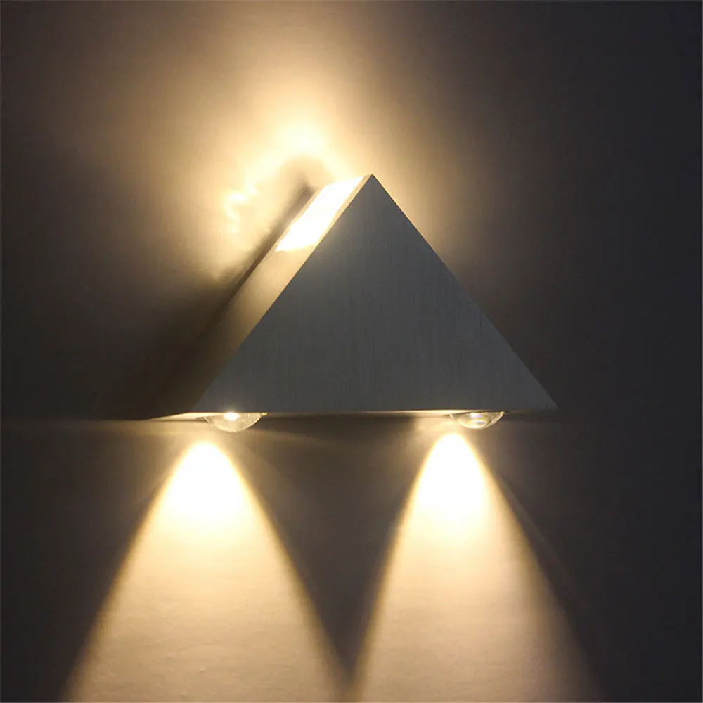 Trikotnik aluminija stenska svetilka led enostavno sodobne svetilke ustvarjalne postelji dekorativne svetilke hodnik, prehod v ozadju stene lučka