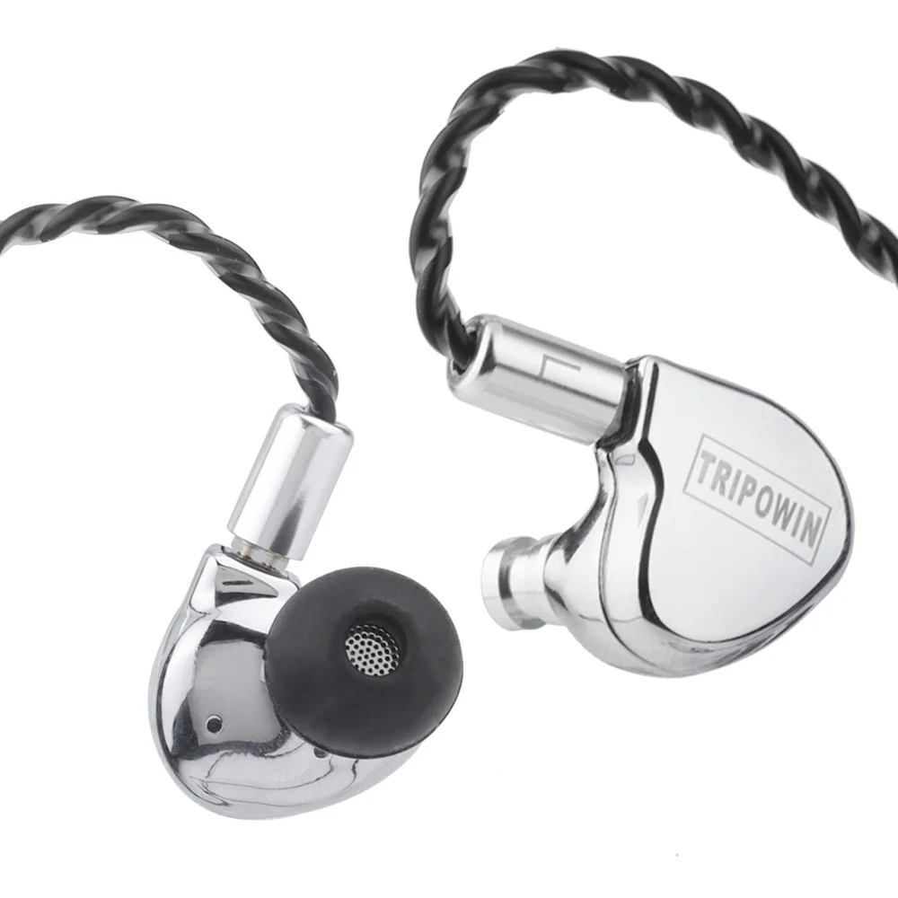 Tripowin TC-01 1DD 10 mm bazi Si+PU Voznik Hi-fi in-ear Slušalke z Kovinsko Ohišje, Snemljiv 0.78 mm 2Pin Kabel