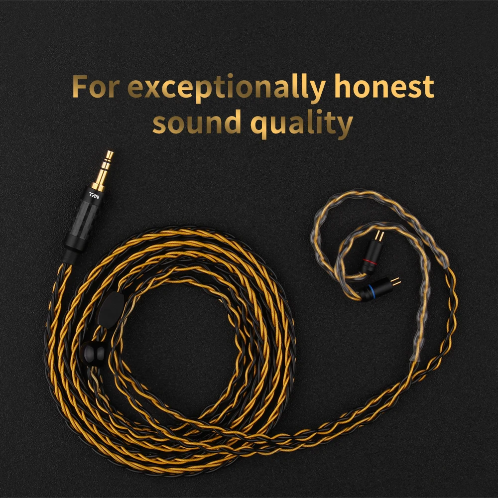 TRN T1 Slušalke Zlato, Srebro Mešani prekrita Nadgradnjo kabel 8 Core Slušalke žice za CCA C12 TFZ V90 V80 V60 V30 V20 V10 VX CCA