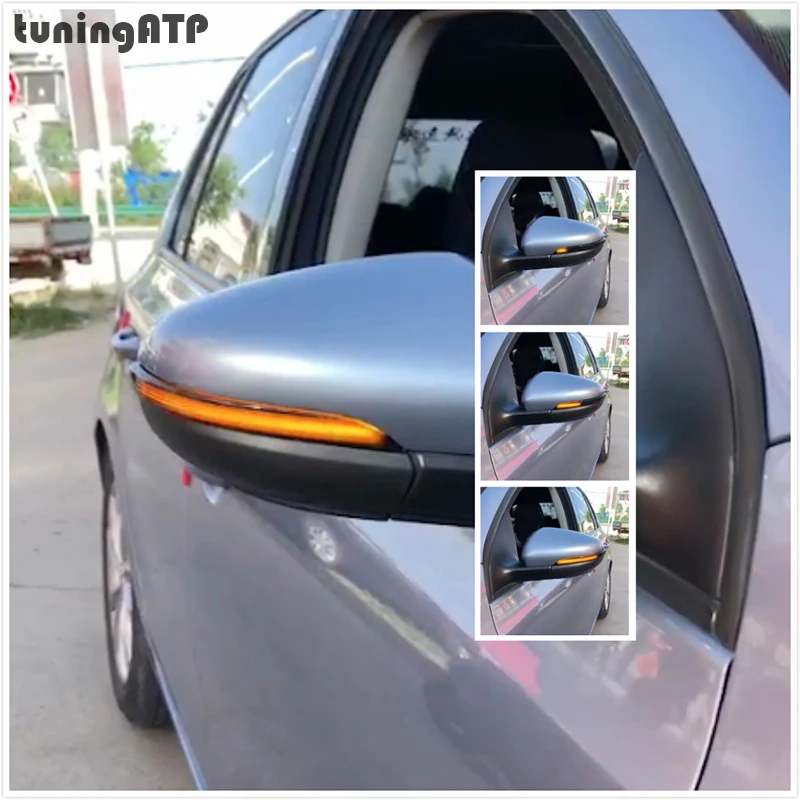 TuningATP Prekajene LED Krilo Ogledalo Kazalnik Zaporedno Dinamičen Zavoj Signal Svetilke Za Volkswagen Golf Mk6 Golf 6 VI R20 Touran 1T3