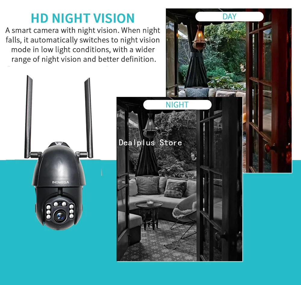 TUYA Smart Življenje WiFi IP Kamera 1080P HD Prostem PTZ Kamera Brezžična CCTV varnosti Nepremočljiva Cam Podporo za Google Doma Alexa