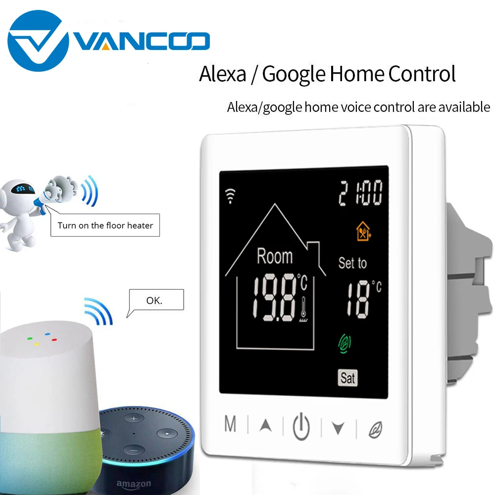 Tuya WiFi Smart Termostat 220V Temperaturni Regulator za Vodo/Električno/Plinski Kotel za Ogrevanje Delo z Google Doma in Alexa