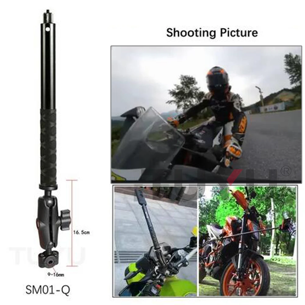 TUYU motorno kolo, Tretji-Osebi Perspektive Krmilo Nosilec za GoPro DJI Insta360 Enega R X2 Nevidno Selfie Palico za dodatno Opremo