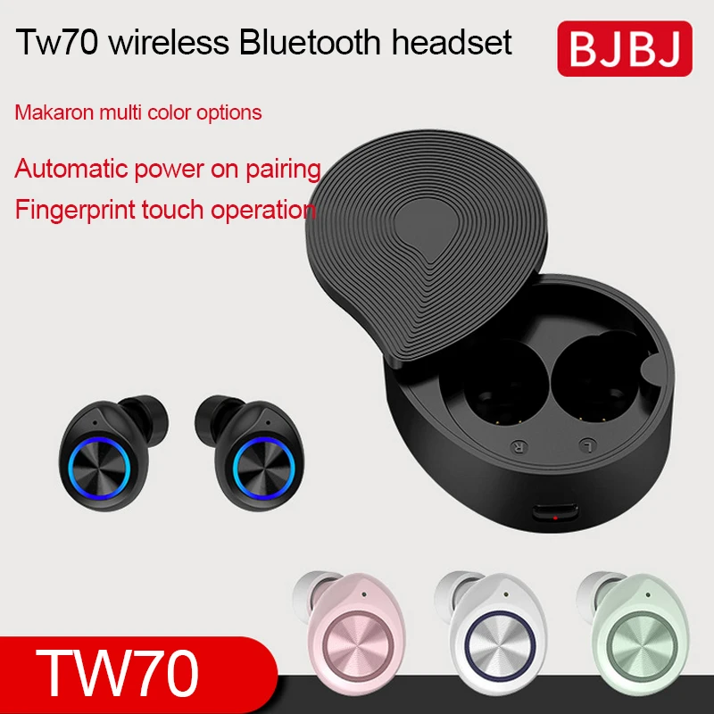 Tw70 TWS Brezžična tehnologija Bluetooth 5.0 Dotik Slušalke Hifi Stereo Hrupa Preklic Slušalke Power LED Digitalni Zaslon Slušalke Z Mikrofonom