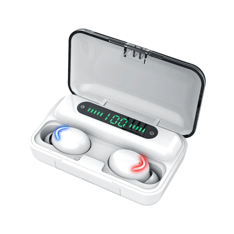 TWS 5.0 Brezžični Čepkov Bluetooth Slušalke,F9, Nepremočljiva Globok Bas Slušalke,z Portable Power Bank Smart LED Zaslon