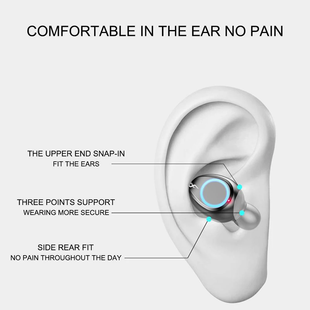 TWS Brezžične Slušalke Bluetooth 5.0 Slušalke Touch Kontrole Čepkov Šport Teče Samodejno Seznanjanje Slušalke Z Dvojno Mic Slušalke