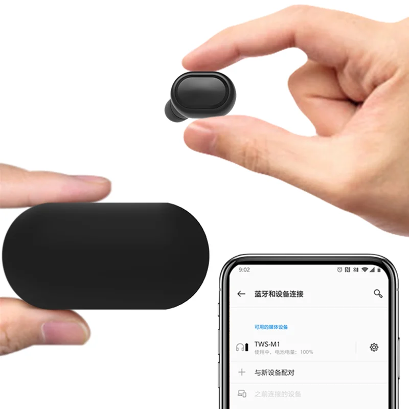TWS M1 Brezžične Slušalke Bluetooth VS Redmi Airdots Brezžične Slušalke 5.0 Čepkov Mic Hrupa Preklic za iPhone Xiaomi Huawei